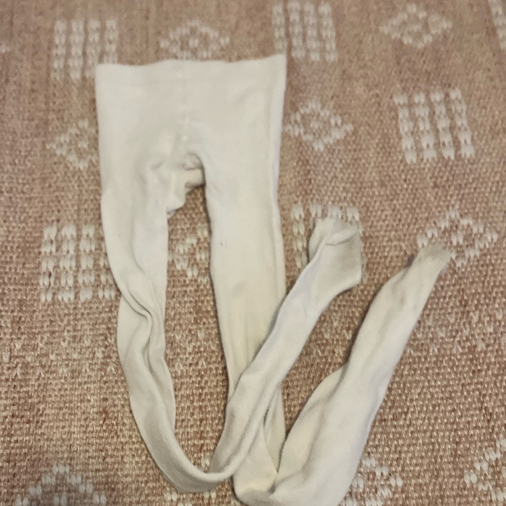 Girls white size 8 tights
